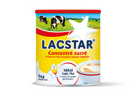 Lait entier instantané en poudre 26/28% LACSTAR - avec vitamines